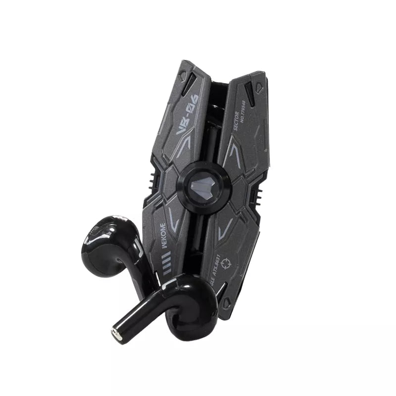 WEKOME VB06 Mecha serija – belaidės „Bluetooth V5.3 TWS“ ausinės su įkrovimo dėklu (Tarnish)