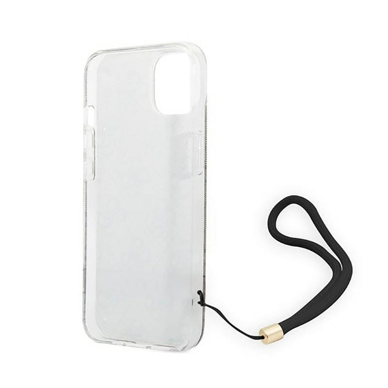 Guess 4G Print Cord – dėklas, skirtas „iPhone 14 Plus“ (rudos spalvos)