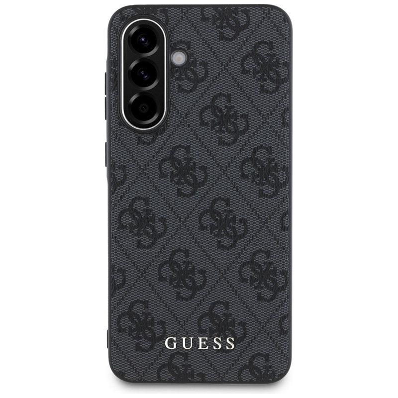 Guess 4G Metal Gold Logo - dėklas, skirtas „Samsung Galaxy A56 5G“ (juodas)