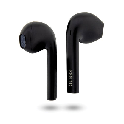 Guess True Wireless Script Logo BT5.3 - TWS ausinės + įkrovimo dėklas (juoda)
