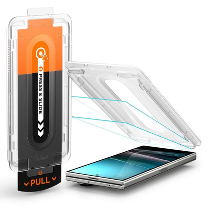 Spigen GLAS.TR EZ Fit Pro HD 2-Pack – grūdintas stiklas, skirtas Samsung Galaxy Z Fold 7 (2 vnt.)