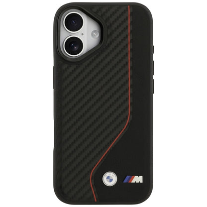 BMW M Carbon Line & Logo MagSafe dėklas iPhone 17 (raudonas)