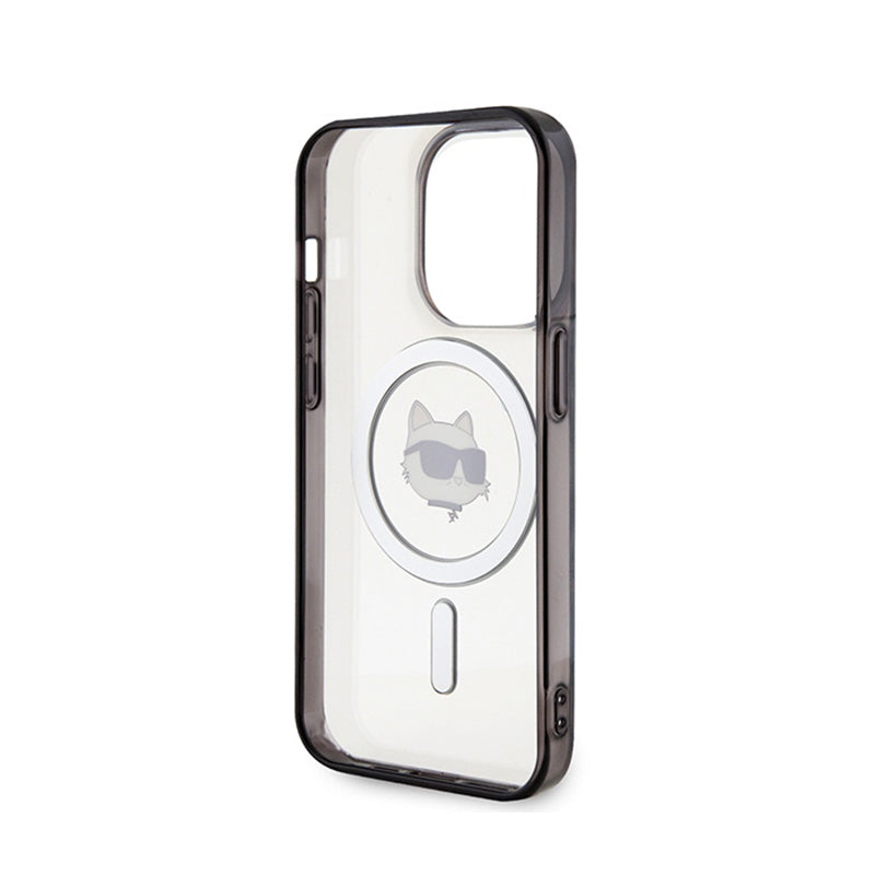 Karl Lagerfeld IML Choupette Head MagSafe - „iPhone 15 Pro Max“ dėklas (permatomas)