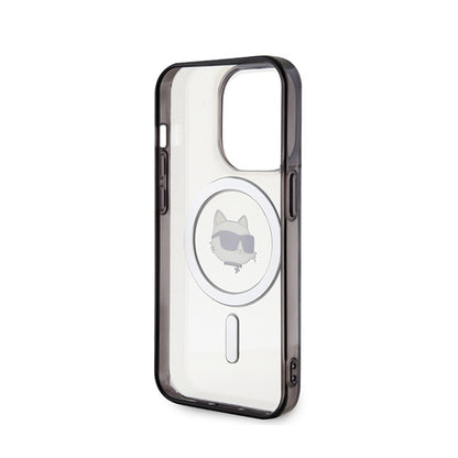 Karl Lagerfeld IML Choupette Head MagSafe - „iPhone 15 Pro Max“ dėklas (permatomas)