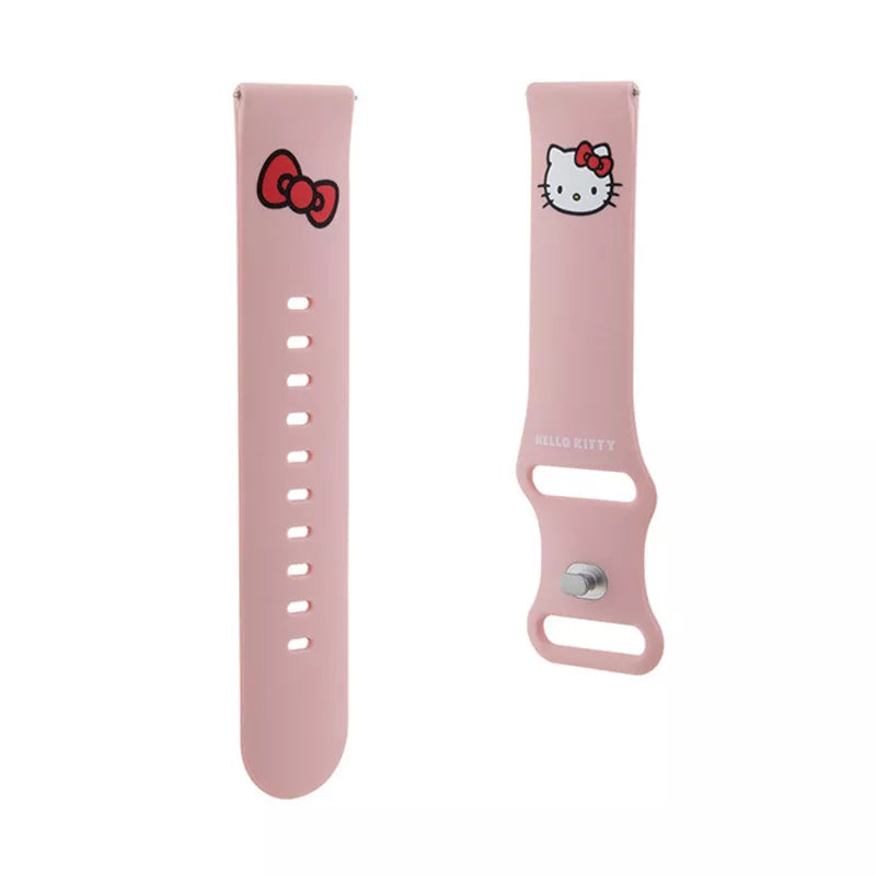 Hello Kitty Silikoninė Kitty Galva – universalus laikrodžio dirželis 22 mm (rožinis)