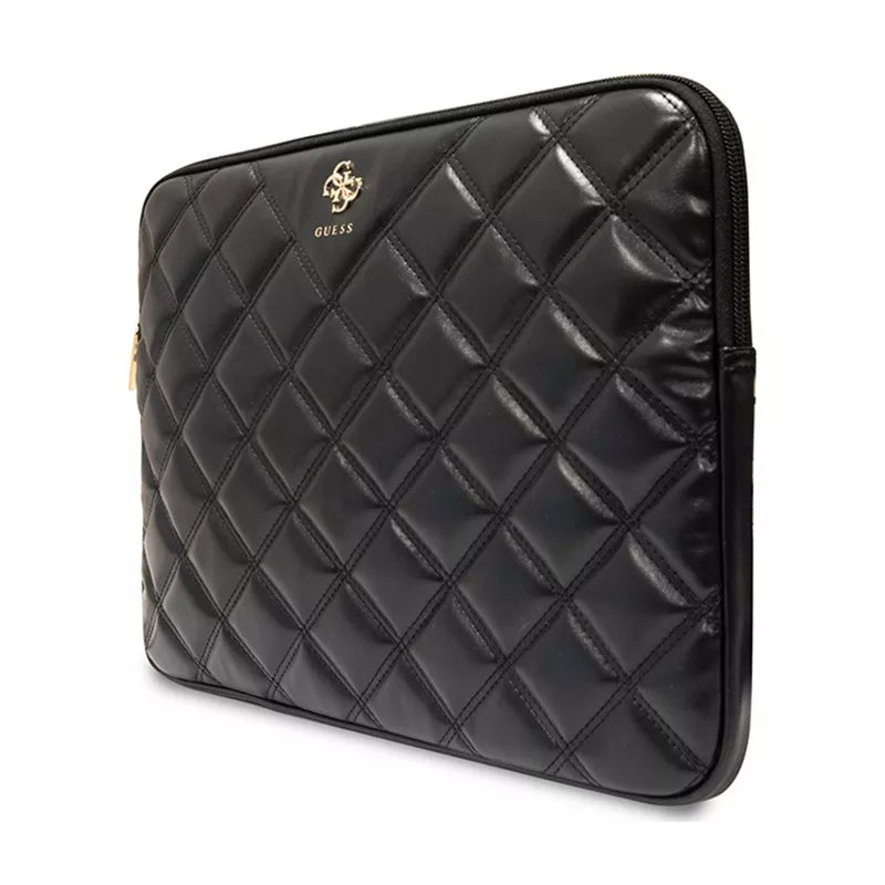 Guess Quilted 4G Sleeve – Nešiojamojo kompiuterio dėklas 13" / 14" (juodas)