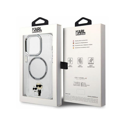 Karl Lagerfeld IML NFT Karl & Choupette MagSafe - Dėklas, skirtas iPhone 13 Pro (Skaidrus)