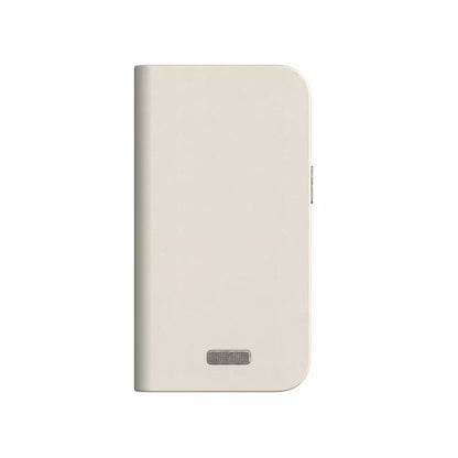 Moshi Overture MagSafe – 3 viename odinis dėklas su atverčiamu dangteliu, skirtas iPhone 15 Plus (Eggnog baltas)