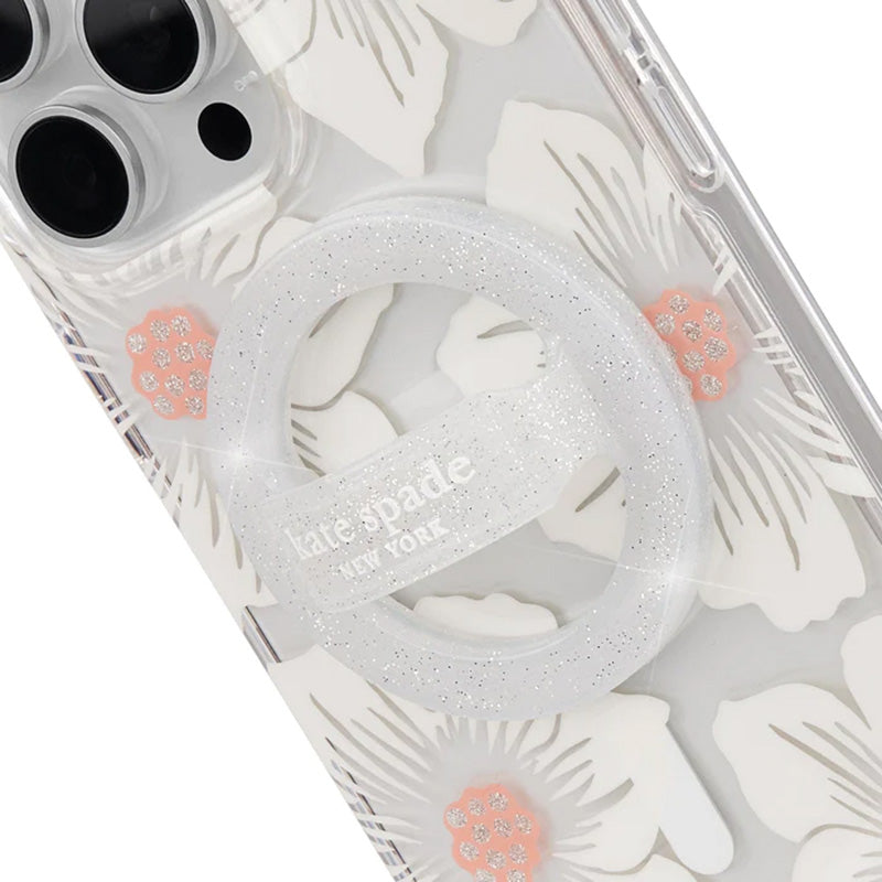 Kate Spade New York magnetinis žiedinis laikiklis – MagSafe piršto laikiklis ("The Sparkle Silver")