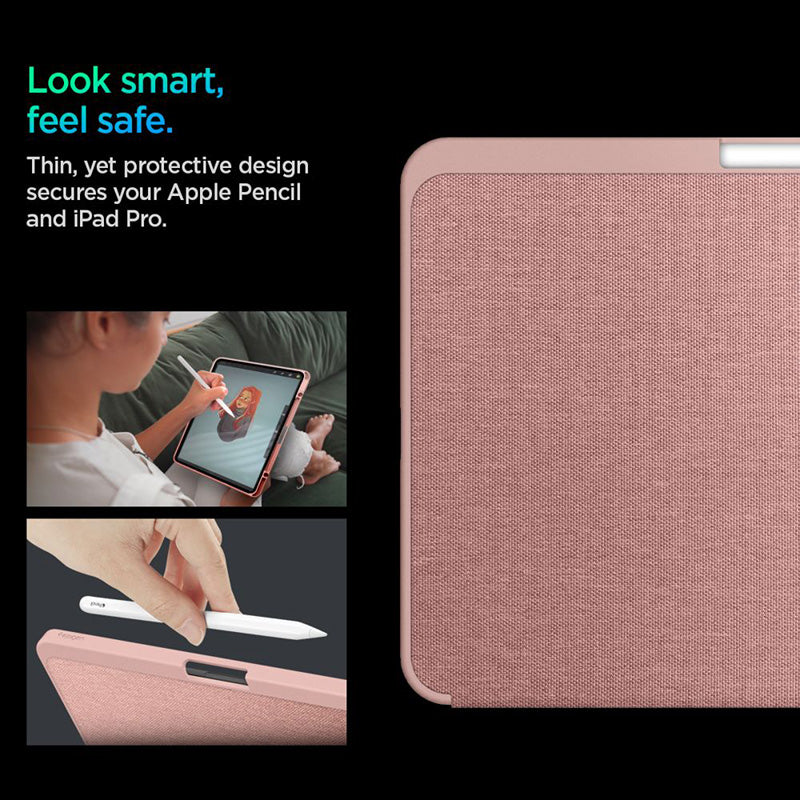 Spigen Urban Fit - Dėklas, skirtas iPad Pro 11" (M5, 2025 / M4, 2024) (Rožinis auksas)
