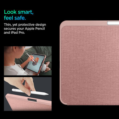 Spigen Urban Fit - Dėklas, skirtas iPad Pro 11" (M5, 2025 / M4, 2024) (Rožinis auksas)