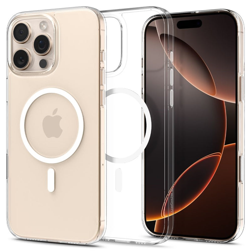 Spigen Thin Fit T Mag MagSafe dėklas iPhone 16 Pro (Skaidrus / Baltas)