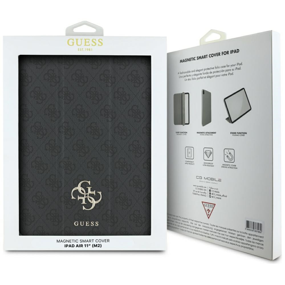 Guess Magnetic 4G Big Logo – dėklas iPad Air 11" M3 (2025) / iPad Air 11" M2 (2024) (juodas)