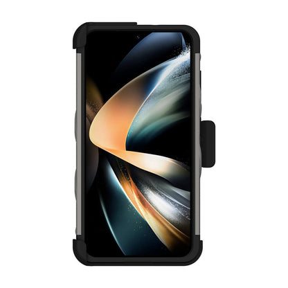 ZIZO BOLT serija – šarvuotas dėklas Samsung Galaxy S23 su 9H stiklu ekranui + laikiklis su stovu (pilka)