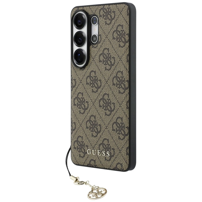 „Guess“ 4G Classic Logo Charm MagSafe dėklas – Samsung Galaxy S26 Ultra (rudas)