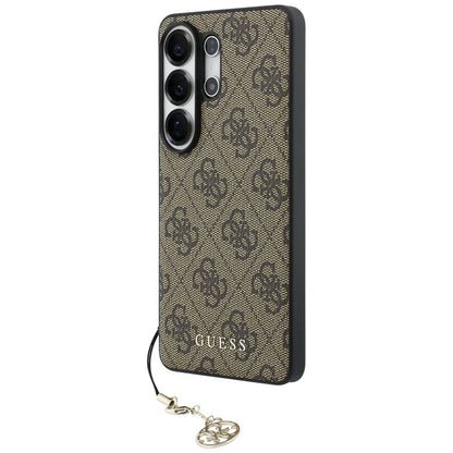 „Guess“ 4G Classic Logo Charm MagSafe dėklas – Samsung Galaxy S26 Ultra (rudas)