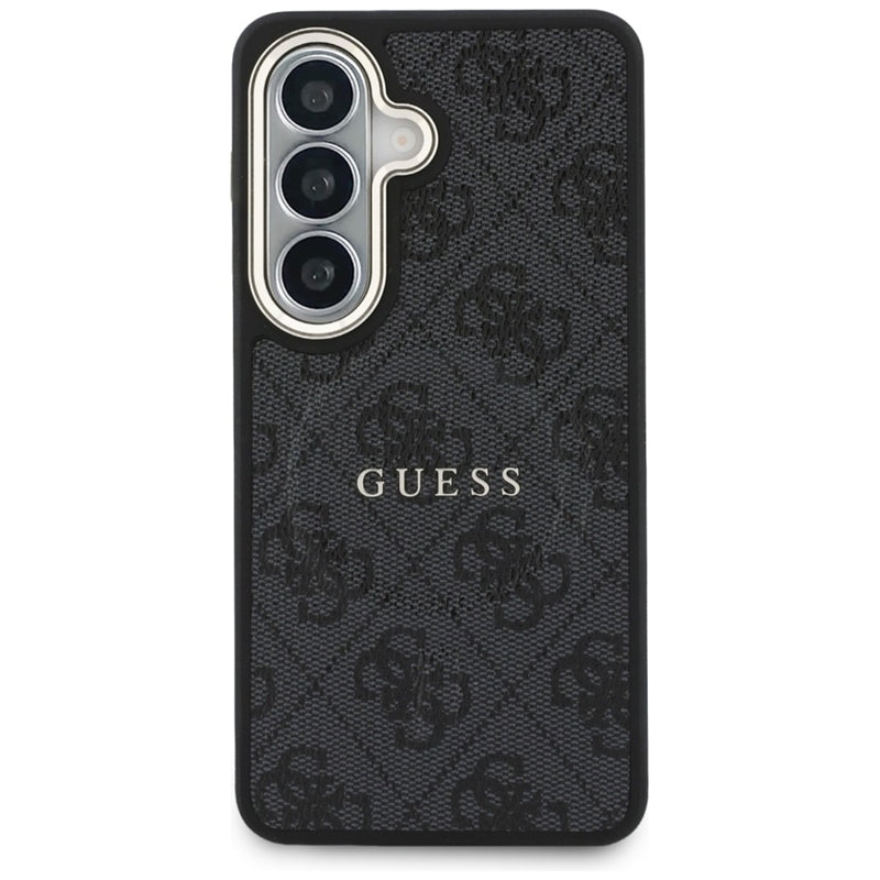 Guess 4G Reliefinis Žiedas MagSafe dėklas - Samsung Galaxy S26+ (Juodas)