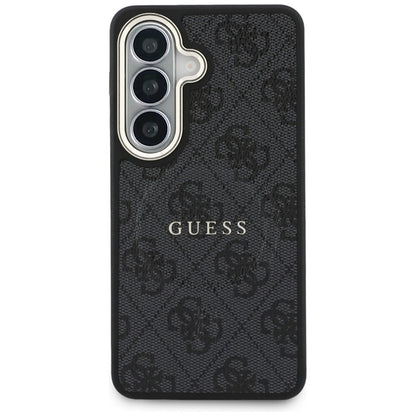 Guess 4G Reliefinis Žiedas MagSafe dėklas - Samsung Galaxy S26+ (Juodas)