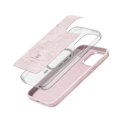 Crong Color Cover LUX Magnetic - „iPhone 15 Pro“ dėklas su MagSafe (rožinis)