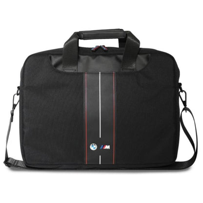 BMW Nylon Red Stripe - Nešiojamojo kompiuterio krepšys 16 colių (juodas)