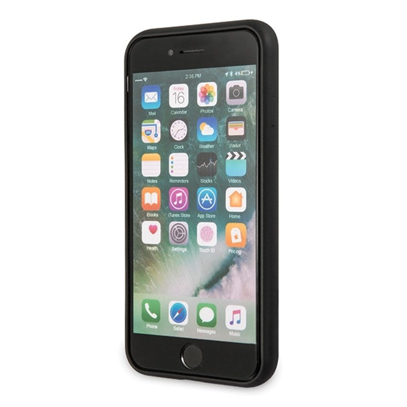 Guess 4G Bottom Stripe kolekcija – dėklas iPhone SE 2020 / 8 / 7 (pilkas)