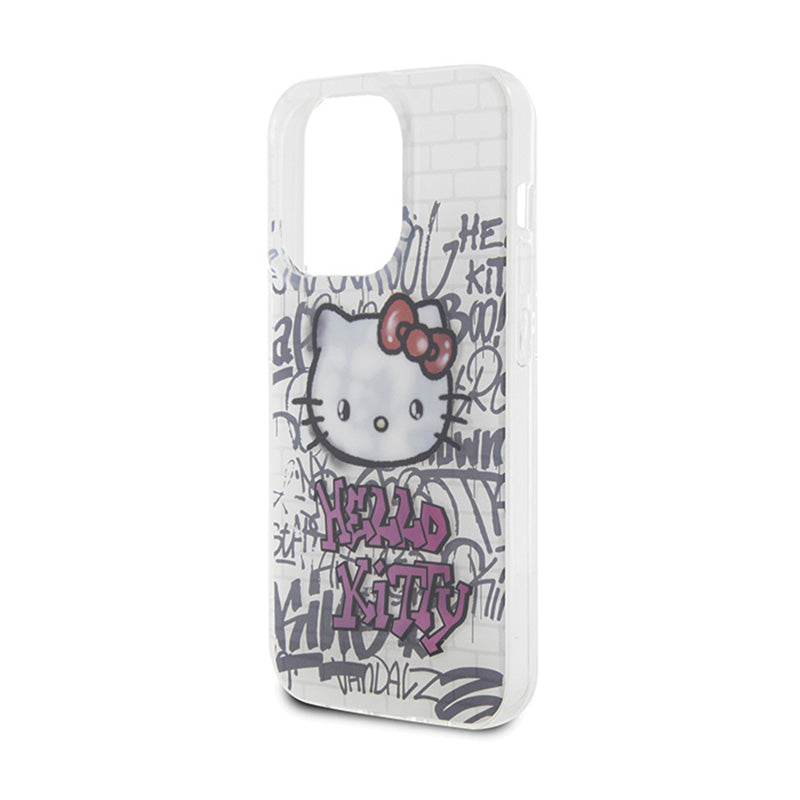 Hello Kitty IML Kitty ant plytų grafičiai – „iPhone 15 Pro Max“ dėklas (baltas)