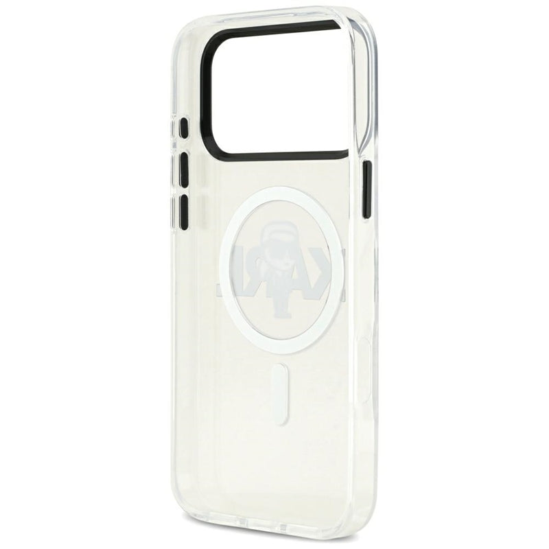 Karl Lagerfeld IML Karl Sketch Logo MagSafe dėklas iPhone 17 Pro Max (Skaidrus)