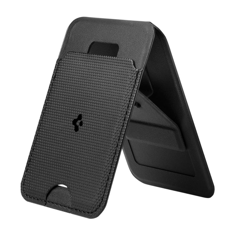 Spigen S314-1 Slim Fold Tripod MagSafe – magnetinė piniginė su stovo funkcija (juoda)