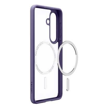 Spigen Ultra Hybrid Mag MagSafe dėklas, skirtas Samsung Galaxy S26 (Tamsiai violetinės)