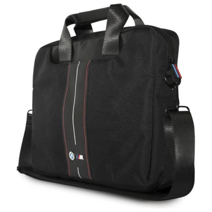 BMW Nylon Red Stripe - Nešiojamojo kompiuterio krepšys 16 colių (juodas)