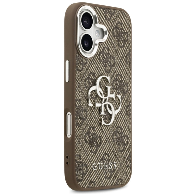 Guess 4G Big 4G Classic Logo dėklas iPhone 17 (Ruda / Sidabrinė)