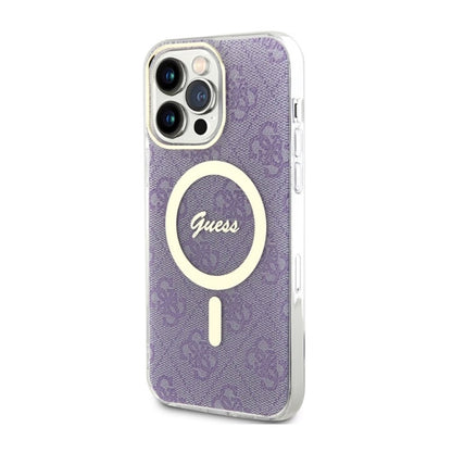Guess 4G MagSafe - Dėklas skirtas iPhone 14 Pro Max (Violetinė)