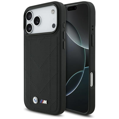 BMW M Dygsniuotas Logotipas MagSafe - iPhone 17 Pro Max dėklas (juodas)