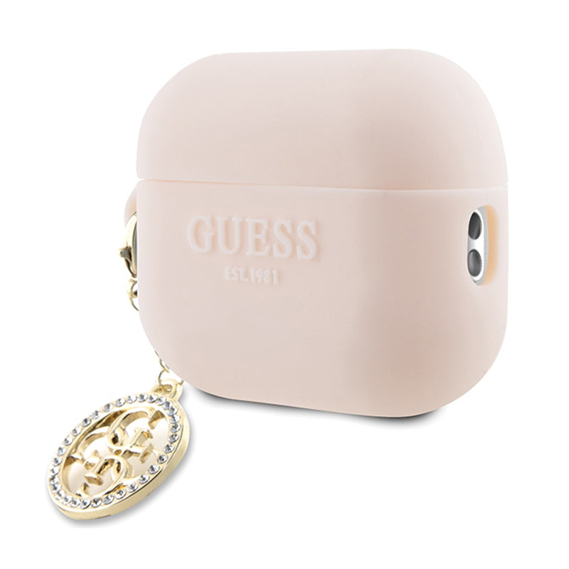 Guess 3D Rubber 4G Diamond Charm – dėklas skirtas AirPods Pro 2 (rožinis)