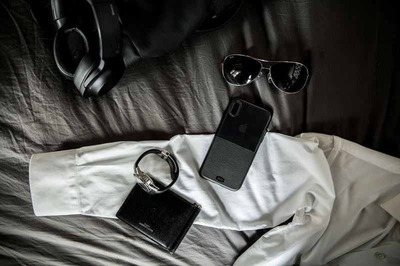 X-Doria Dash dėklas skirtas iPhone X (Juoda oda)