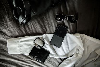 X-Doria Dash dėklas skirtas iPhone X (Juoda oda)