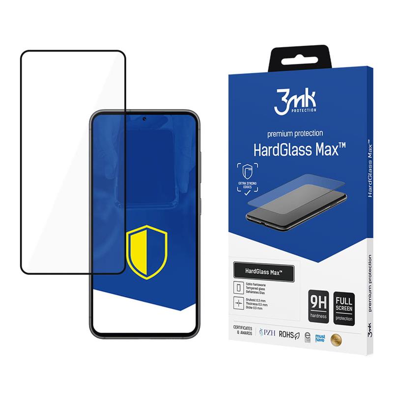 3mk HardGlass Max - grūdintas stiklas, skirtas „Samsung Galaxy S25 / S24“ (juoda)