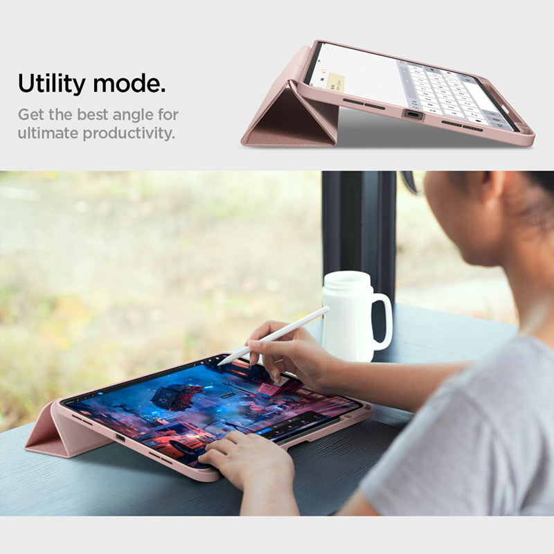 Spigen Urban Fit - Dėklas, skirtas iPad Pro 11" (M5, 2025 / M4, 2024) (Rožinis auksas)