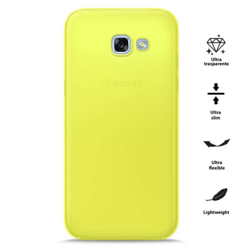 PURO 0.3 Nude - dėklas, skirtas Samsung Galaxy A3 (2017) (fluorescencinis geltonas)
