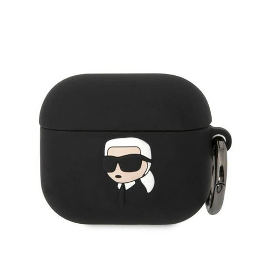 Karl Lagerfeld Silicone NFT Karl Head 3D - AirPods 3 dėklas (juodas)
