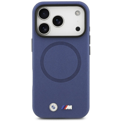 BMW M FW Metal Logo MagSafe dėklas iPhone 17 Pro Max (tamsiai mėlynas)