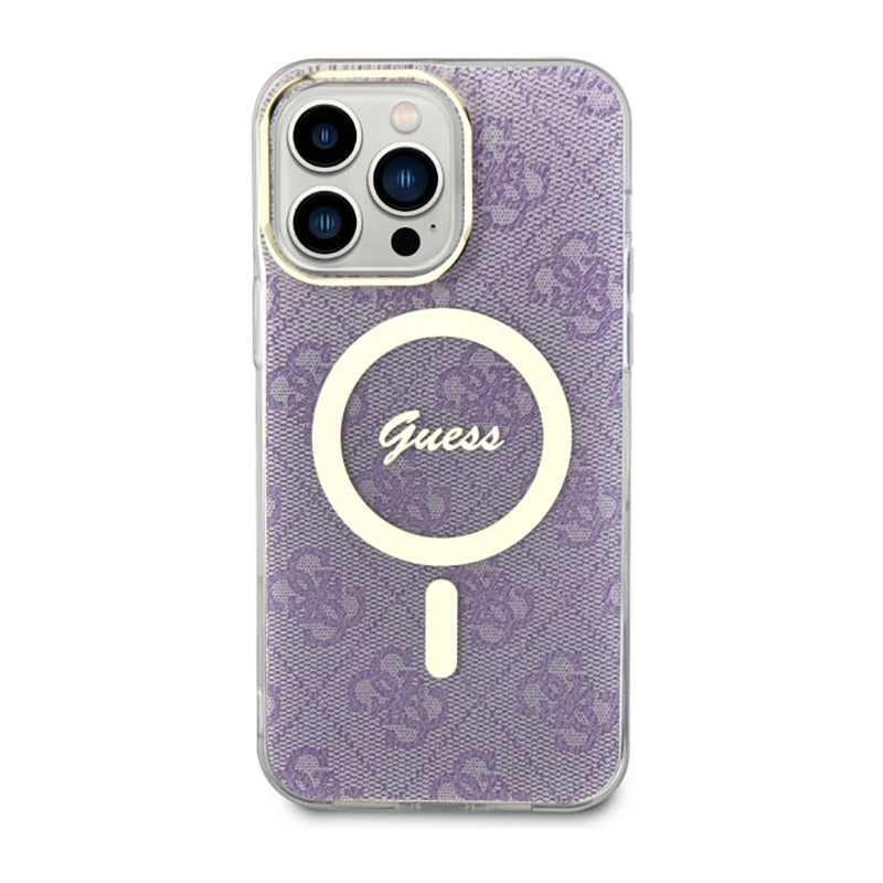 Guess 4G MagSafe - Dėklas skirtas iPhone 14 Pro Max (Violetinė)