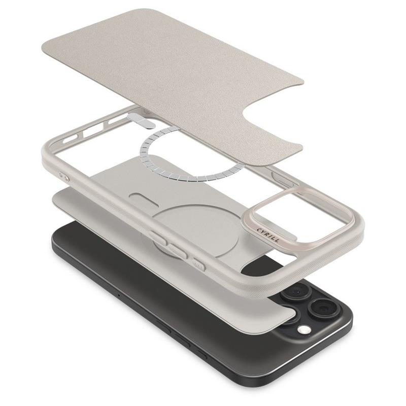 Spigen Cyrill Kajuk Mag MagSafe – „iPhone 16 Pro Max“ dėklas (krem)