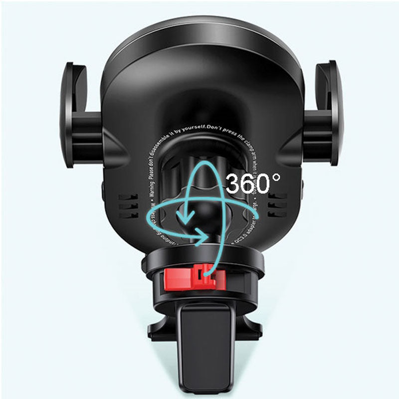 USAMS US-CD132 – automobilinis laikiklis su 15W belaidžiu įkrovimu (juodas)