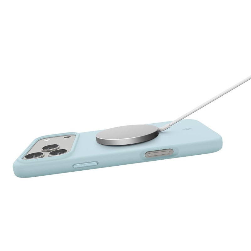 Spigen Silicone Fit Mag MagSafe - Dėklas, skirtas iPhone 17 Pro Max (Mute Blue)