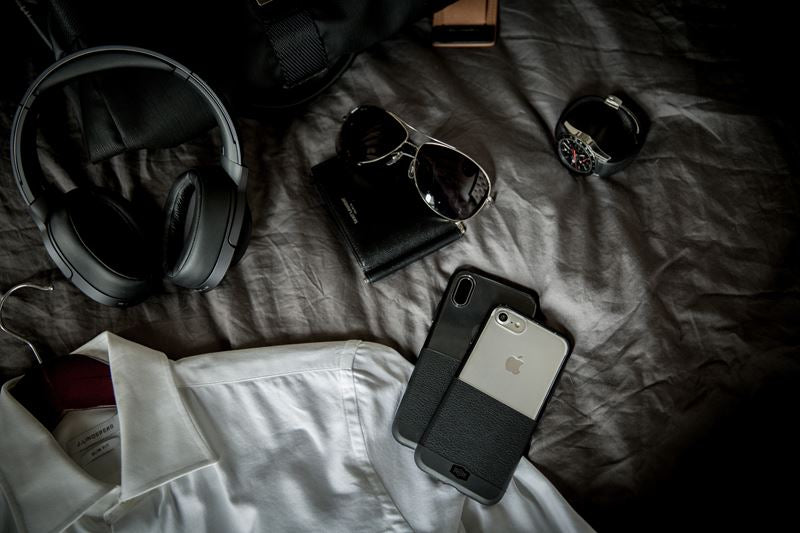 X-Doria Dash dėklas skirtas iPhone X (Juoda oda)