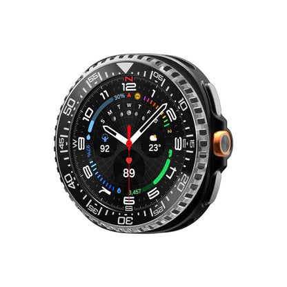 Spigen Bezel Tune Pro Diver - Dėklas / Apsauginis rėmelis, skirtas Samsung Galaxy Watch 8 Classic 46 mm (Sidabrinis)