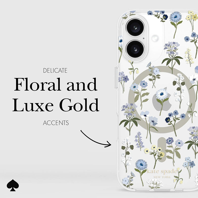 Kate Spade New York Apsauginis MagSafe – dėklas, skirtas „iPhone 16“ („Precious Bloom“)