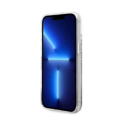 Karl Lagerfeld Liquid Glitter NFT Karl's Head – dėklas, skirtas iPhone 14 Plus (sidabrinis)