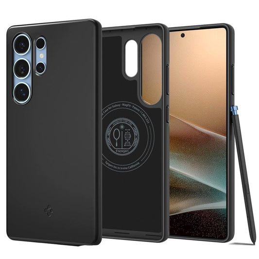 Spigen Thin Fit Mag MagSafe – dėklas, skirtas Samsung Galaxy S25 Ultra (juodas)